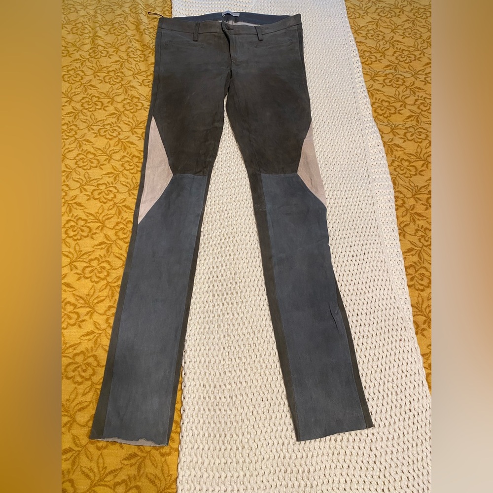 Hunkydory Stolckholm Suede Leather Skinny Pants with Sleek Fit